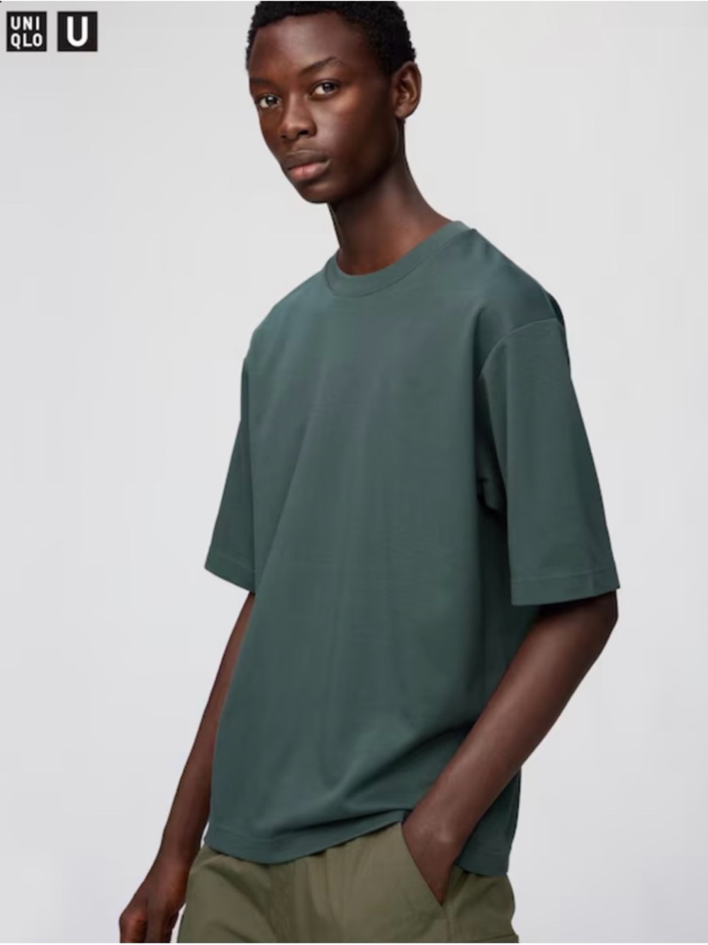 2 AIRism cotton oversized crew neck t-shirts